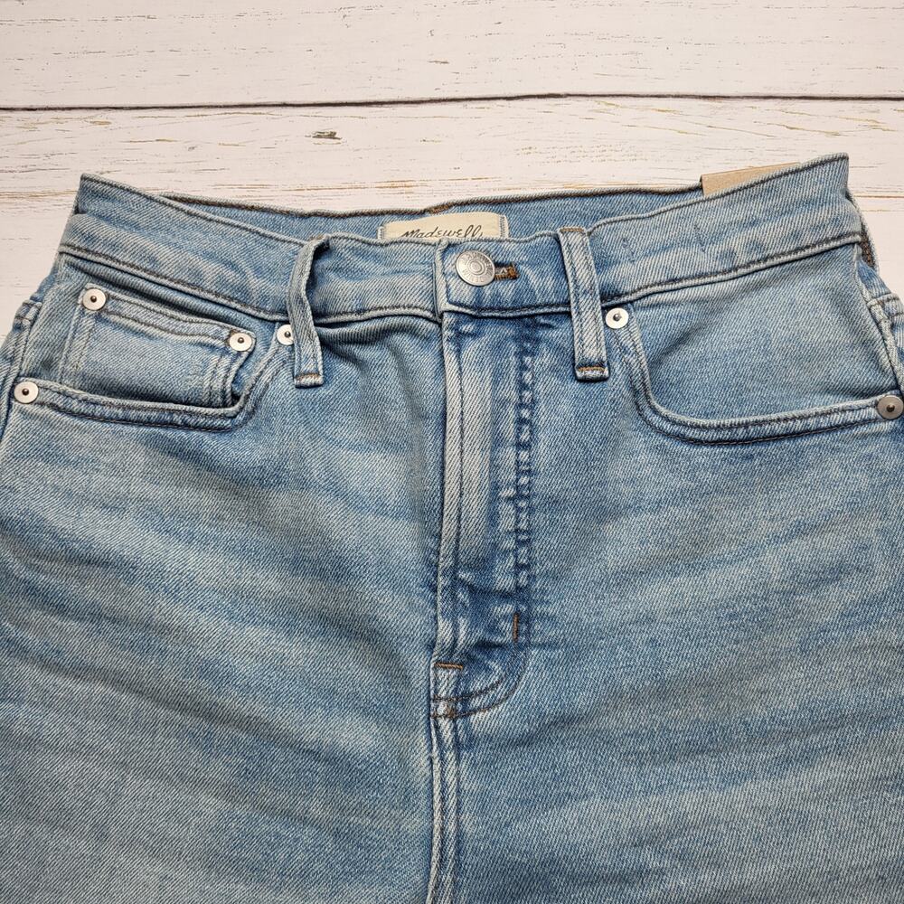 Madewell Petite Perfect Vintage Jeans Light Coffee Wash Worn In Edition Rip 26P - Picture 5 of 14